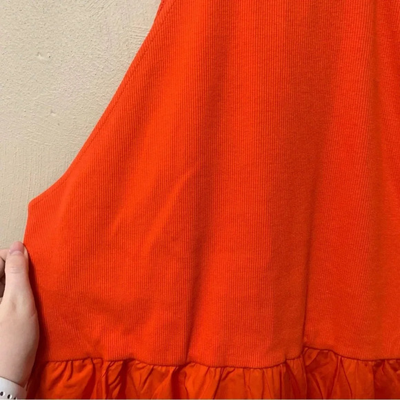 Boden Ribbed Halterneck Midi Dress in Orange Size 16 Size 18 NWT New - Picture 8 of 14